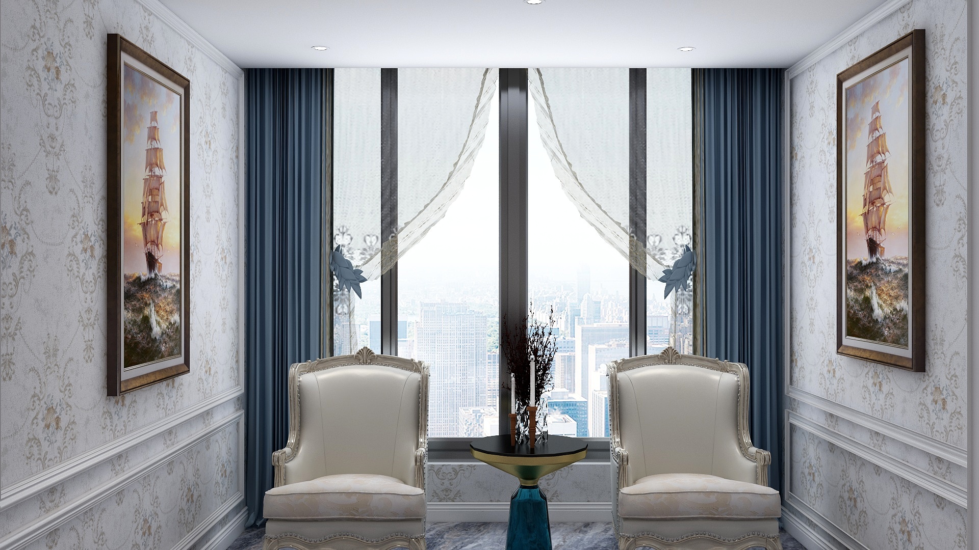 诗尼曼EfWp-孔雀城邦222户型，李总，欧式装修效果图