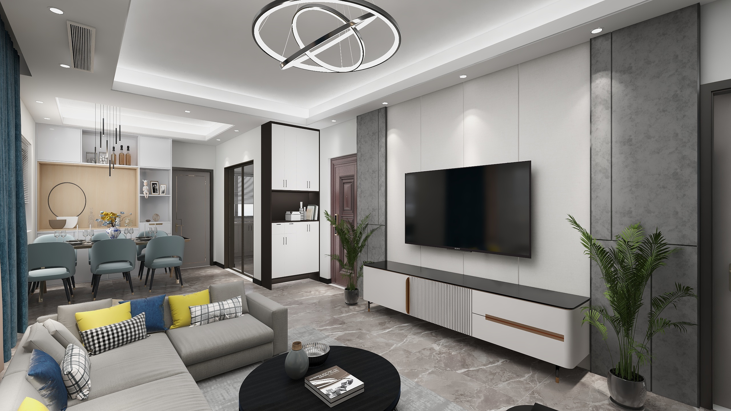 津点装饰种李飞-瑞和园89.50㎡B户型3室2厅1卫-装修设计方案