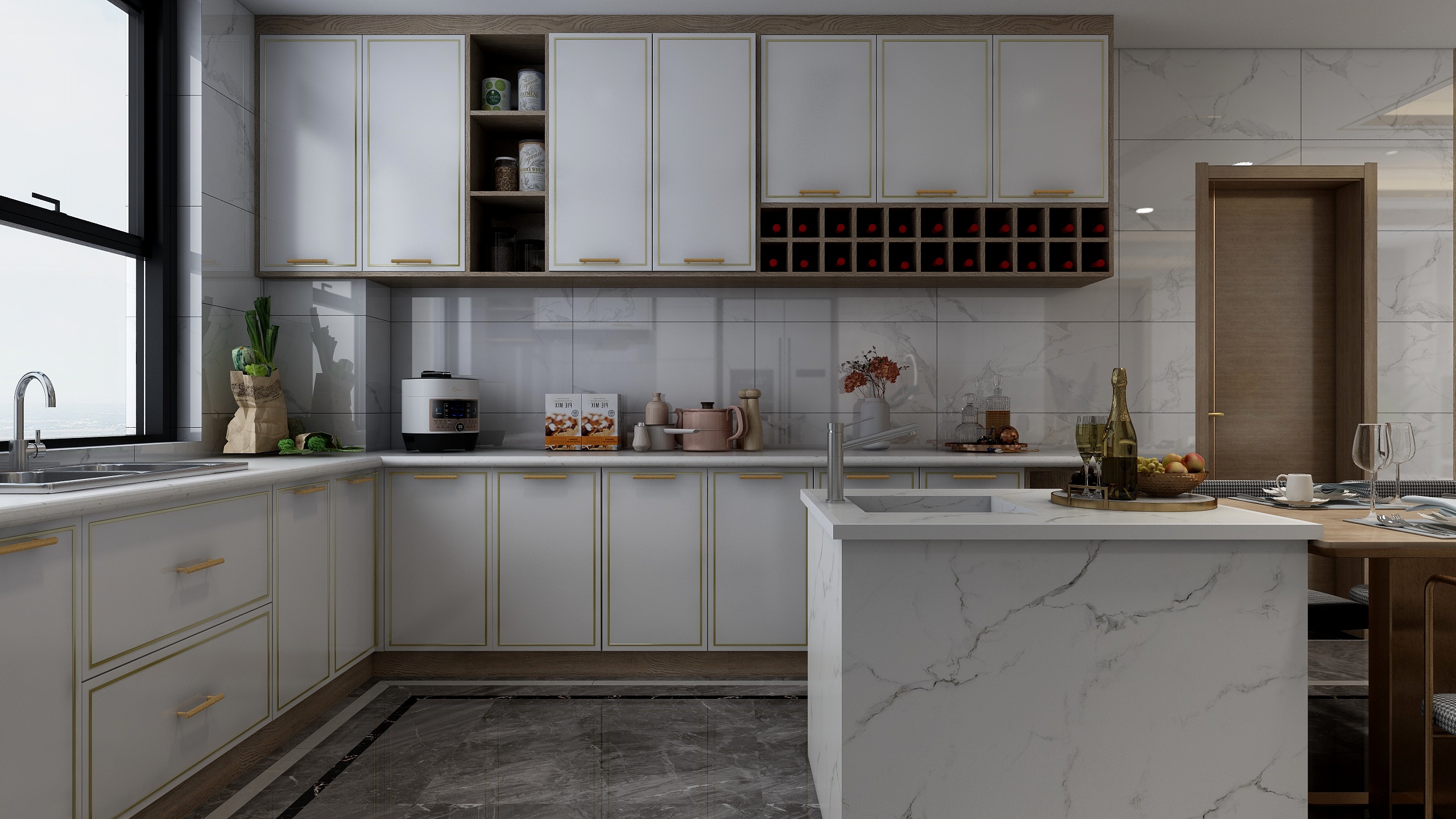 杨勇师兄-161平轻奢风一居装修效果图