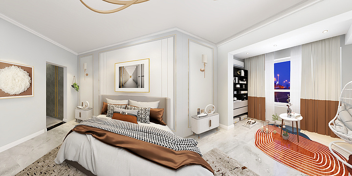 正版河山万里-别墅2楼-装修设计方案