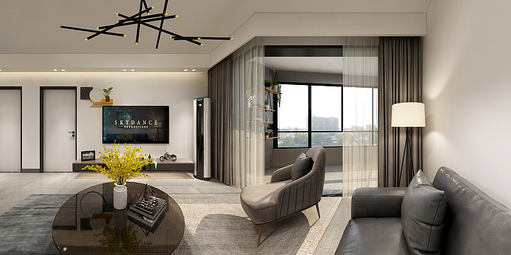 桂涛设计工作室-百商·悦澜山113平现代简约-装修设计方案