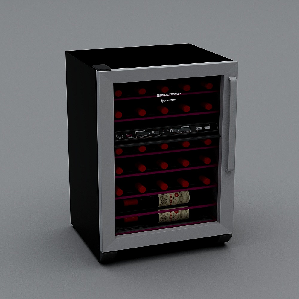 红酒冰箱3D模型