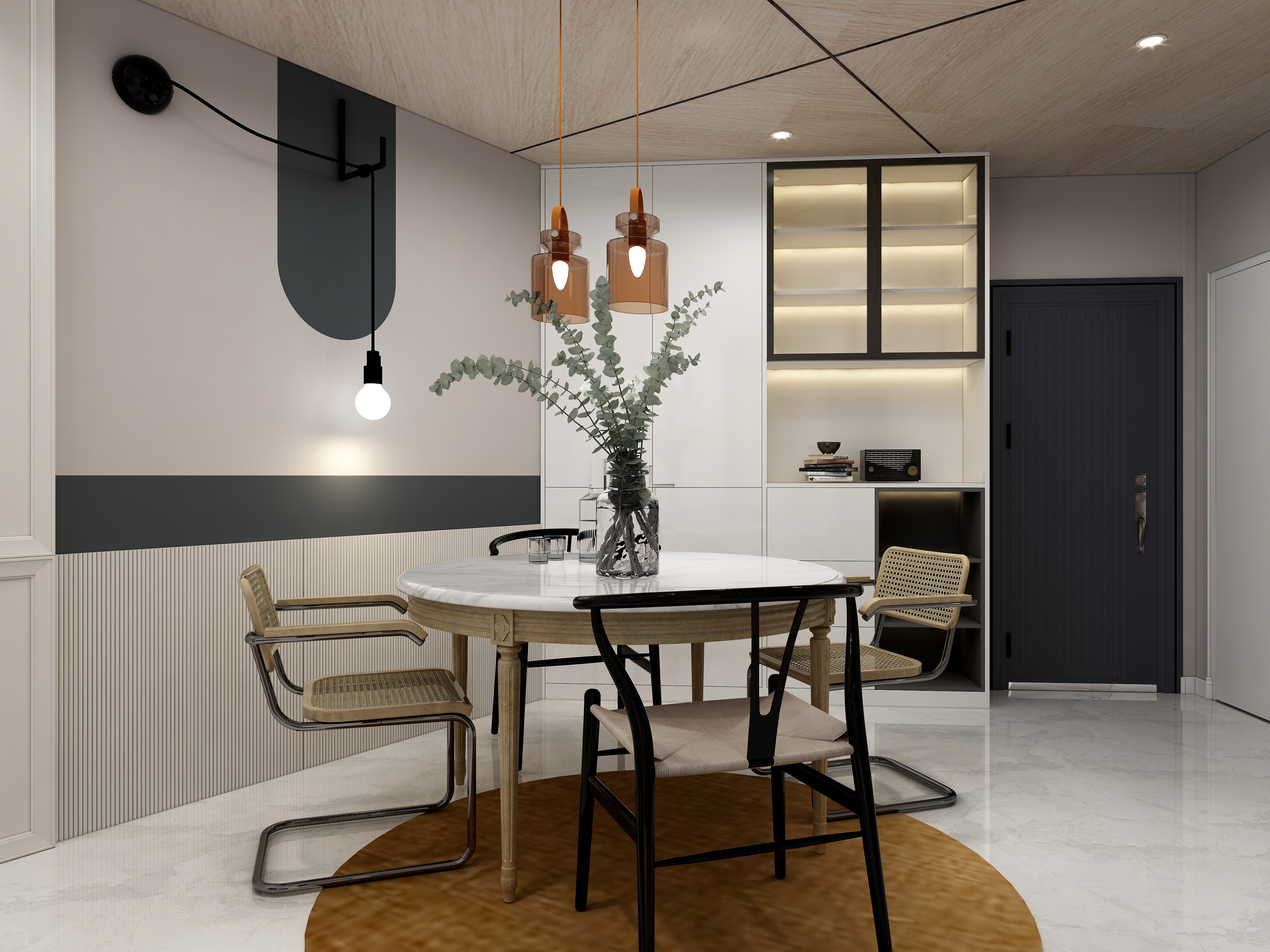 水木芸居设计-Simplism-White：云影装修效果图