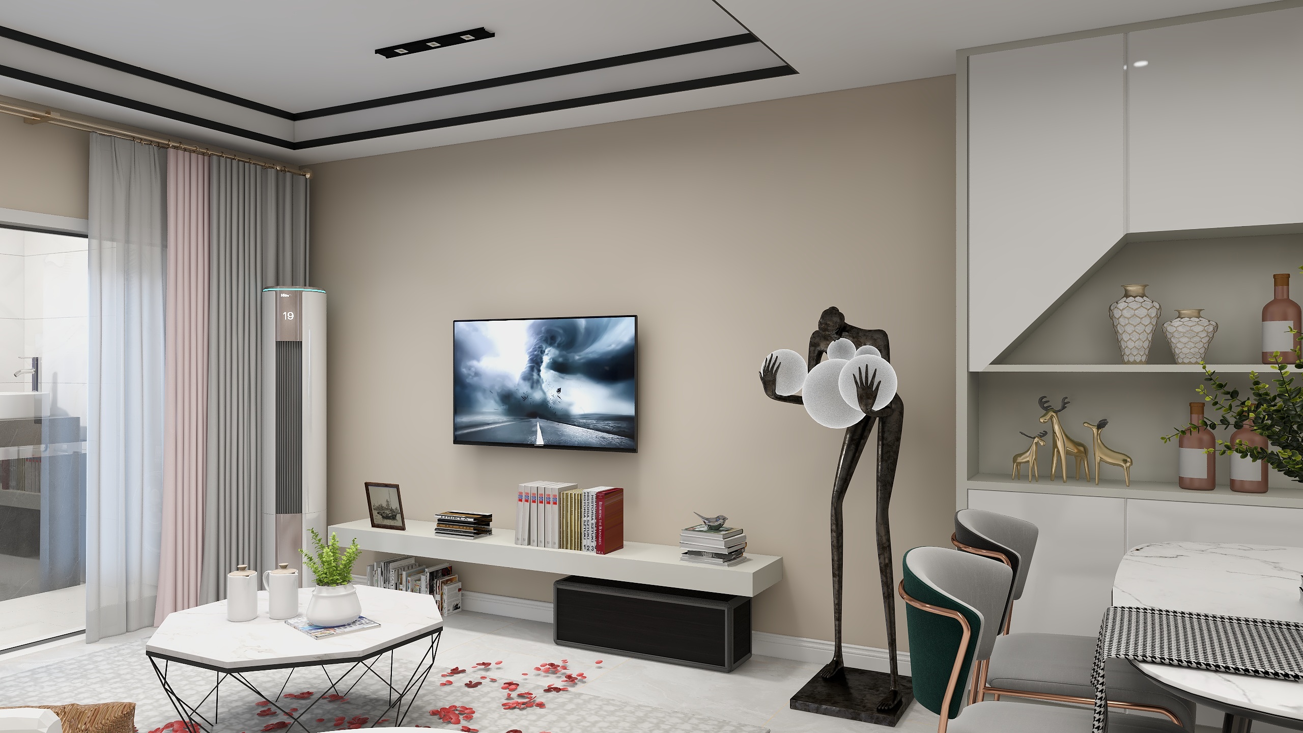 诗然家居-德信海德公园83.00㎡A2’3室2厅1卫1厨-装修设计方案