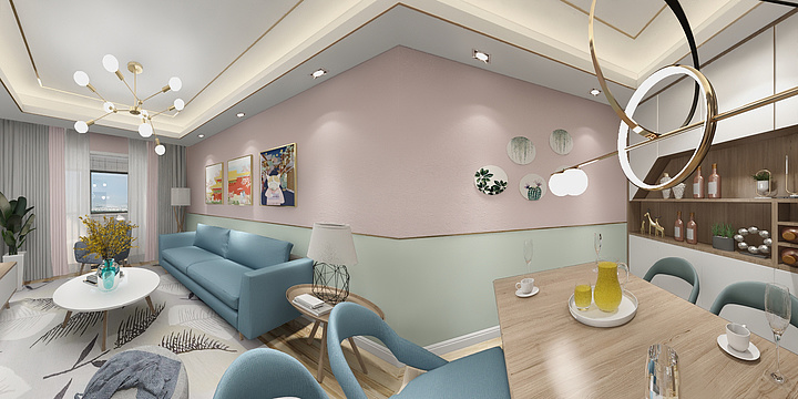 肖邦家居韦韬-德信海德公园83.00㎡A2’3室2厅1卫1厨-装修设计方案