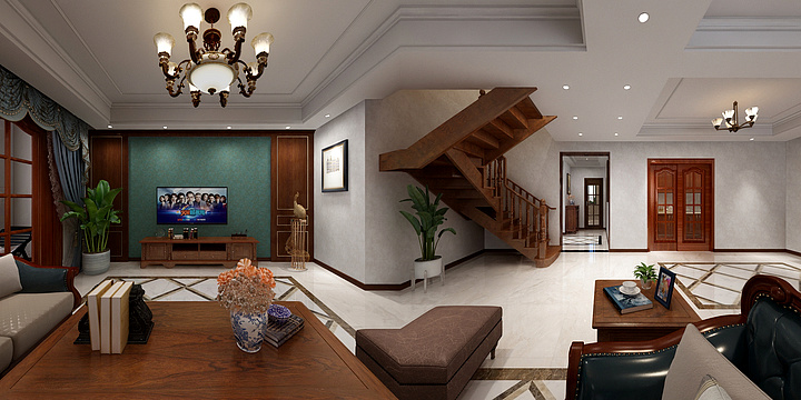 嘉禾璟衍-天誉龙城25-2-201-美式-装修设计方案