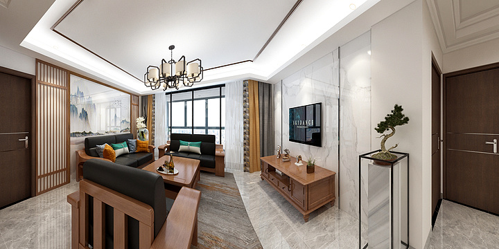 大自然晨祺世家全屋整装-时代花园19-1503-装修设计方案