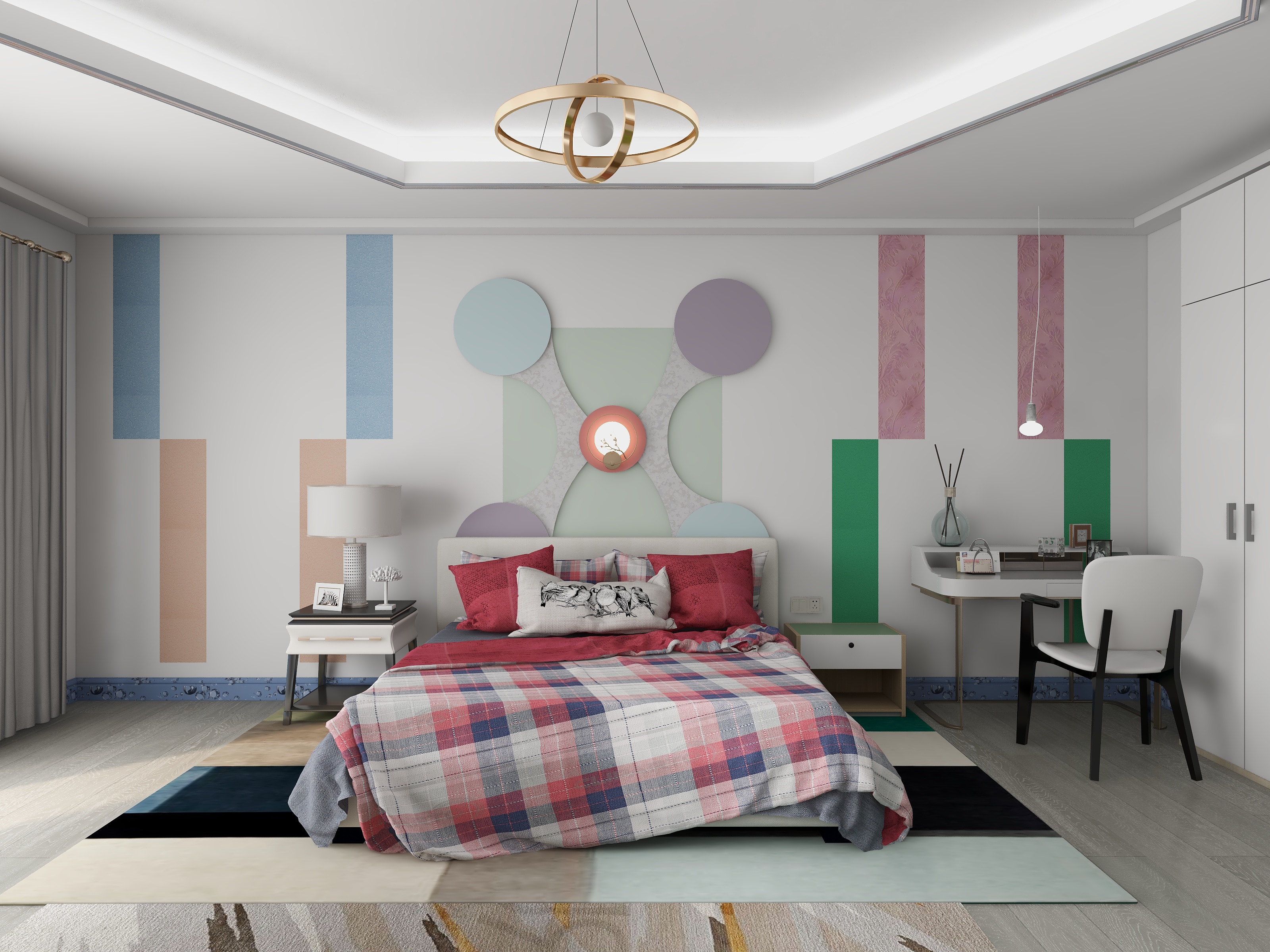 梁咏豪-现代简约主卧-装修设计方案