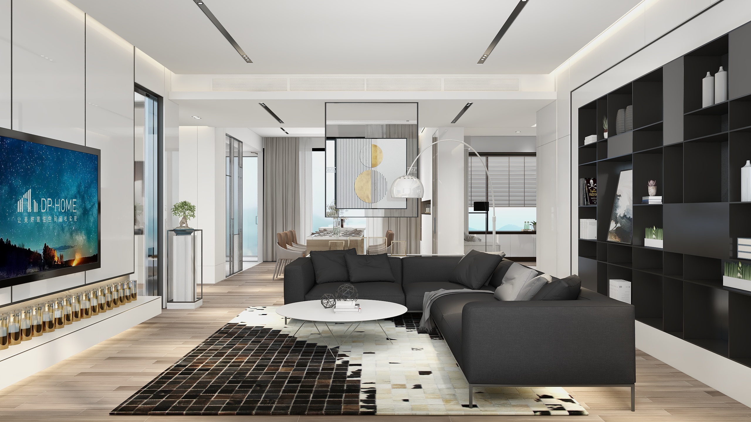 廸偉-簡.大宅-288㎡四居平層装修效果图