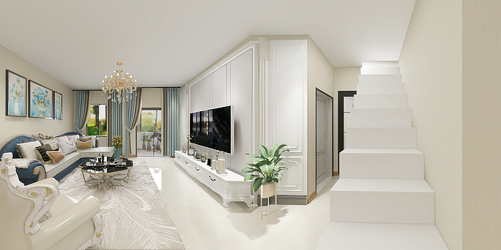 一人二地三餐四季-美式风格-装修设计方案