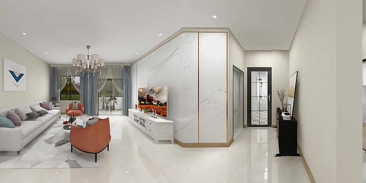 一人二地三餐四季-欧式风格-装修设计方案