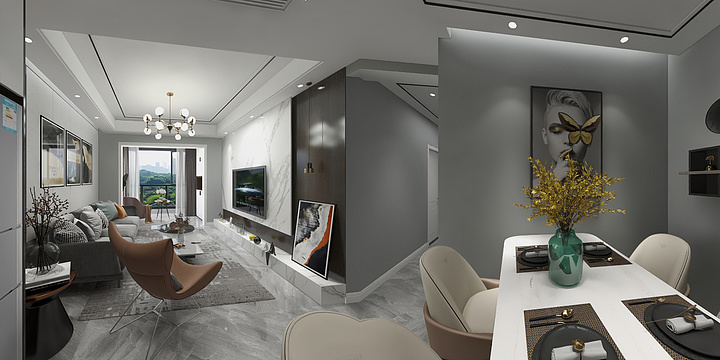 筑简设计-轻奢-成都花千集方总-装修设计方案