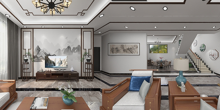 王森-寨南别墅1楼-装修设计方案