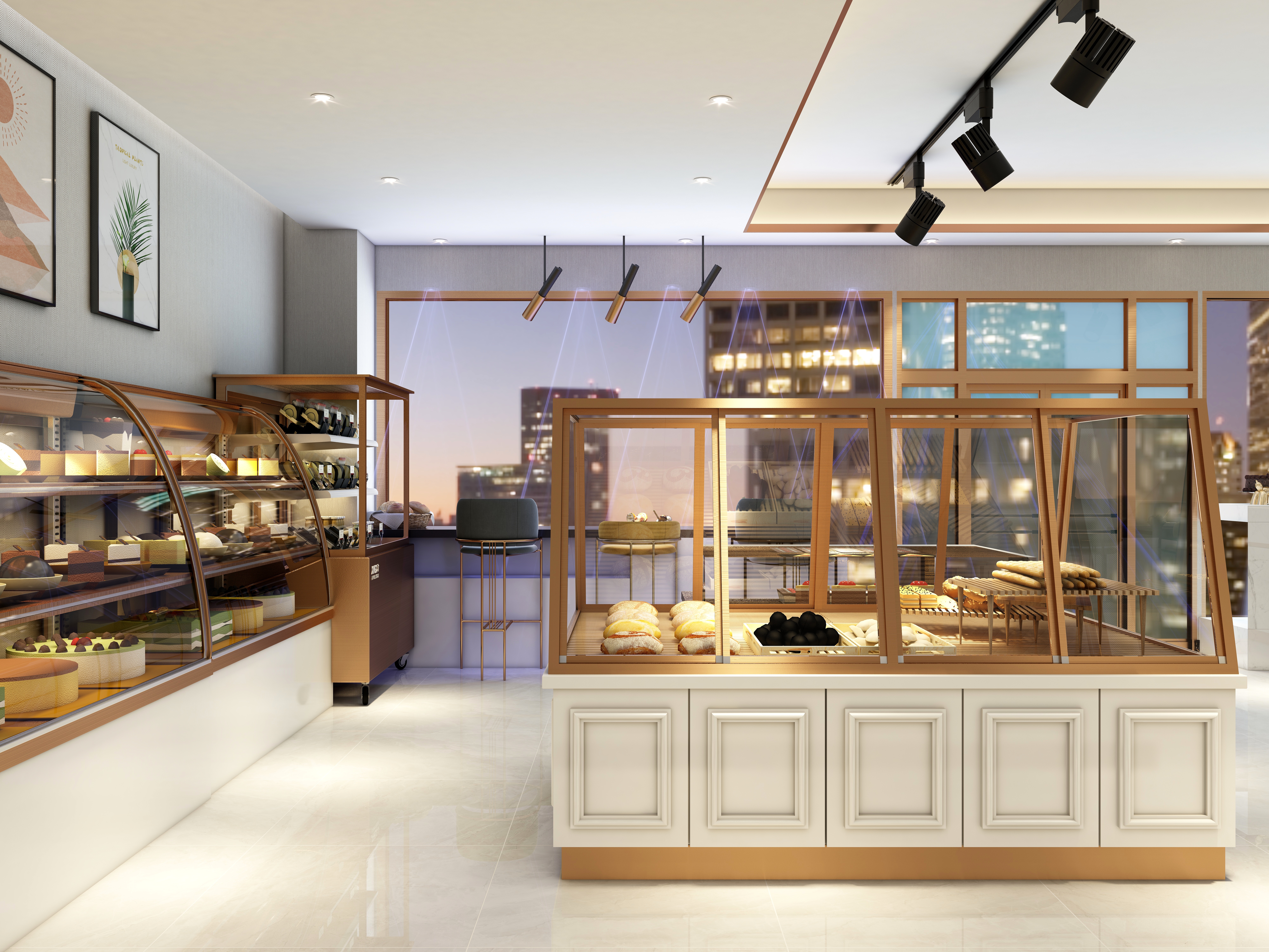 CHA兔兔茶-爱心烘焙店（工装）-装修设计方案