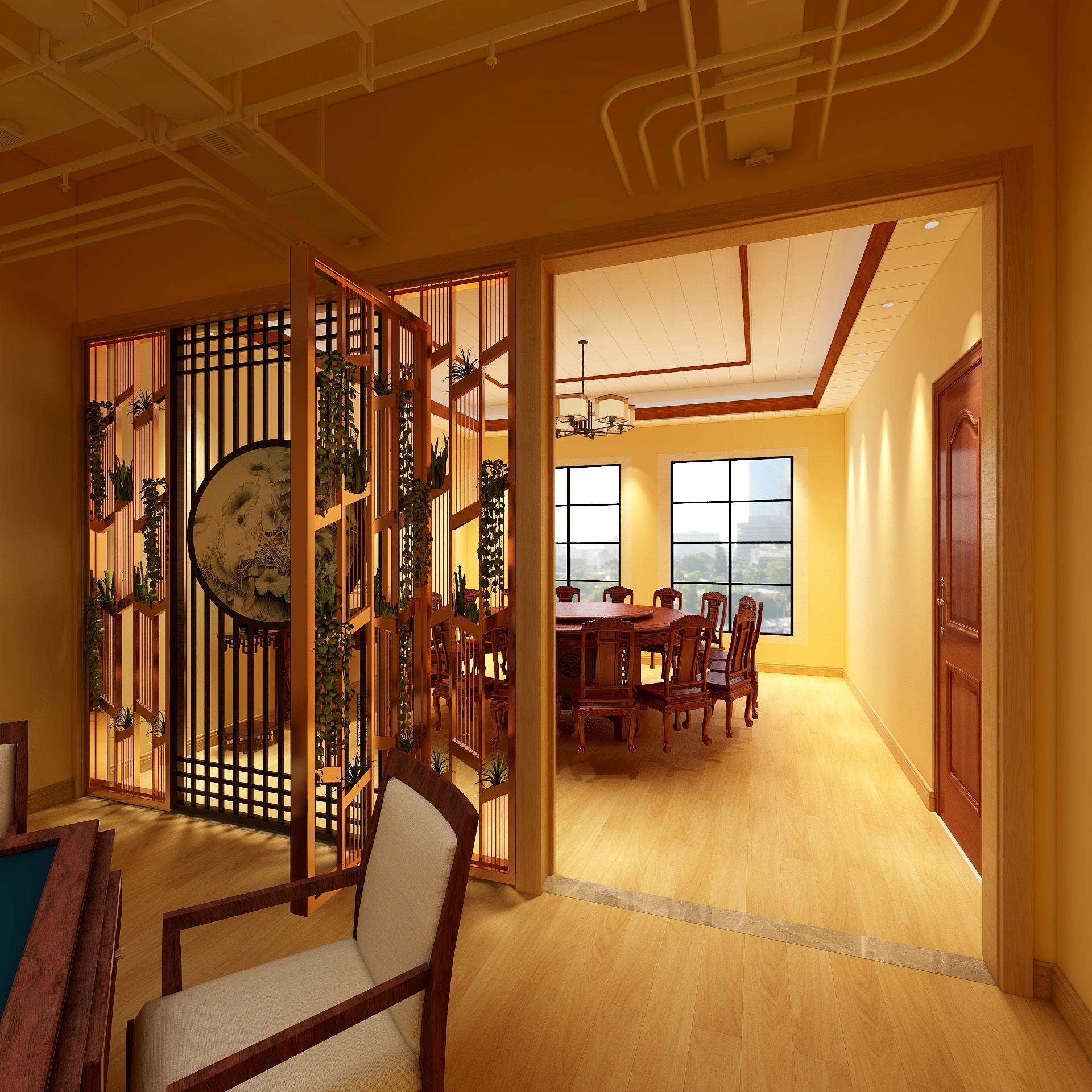 阿得的设计-姚总套间办公室-装修设计方案