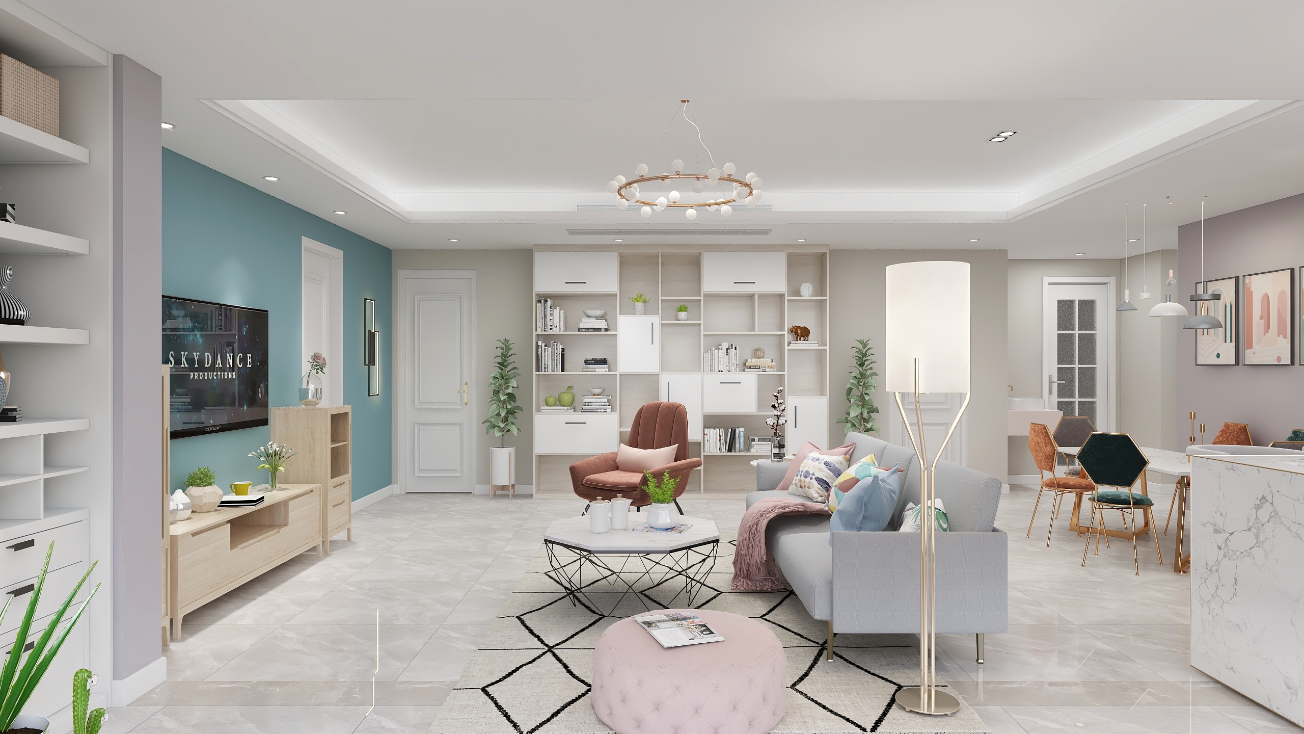 室内设计邵-140方北欧四居装修效果图