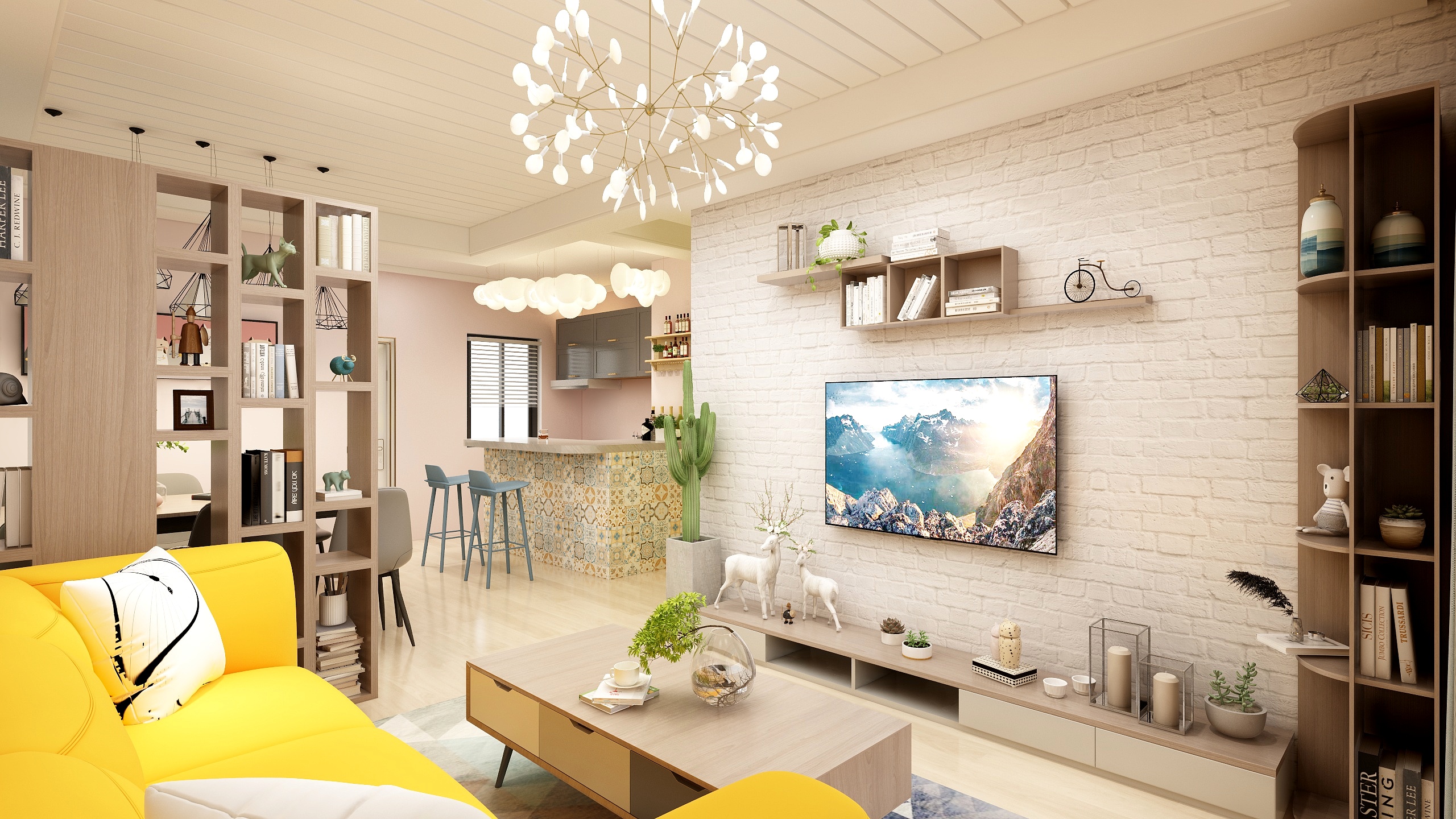 田振江-德信海德公园83.00㎡A2’3室2厅1卫1厨-装修设计方案