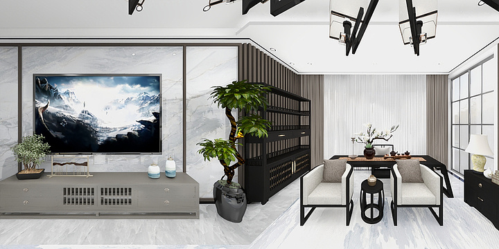 剪下一段美好时光-滇池印象花园新中式-装修设计方案