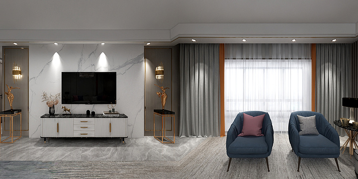 知家装饰.-公园道壹号20#201（轻奢）-副本-装修设计方案