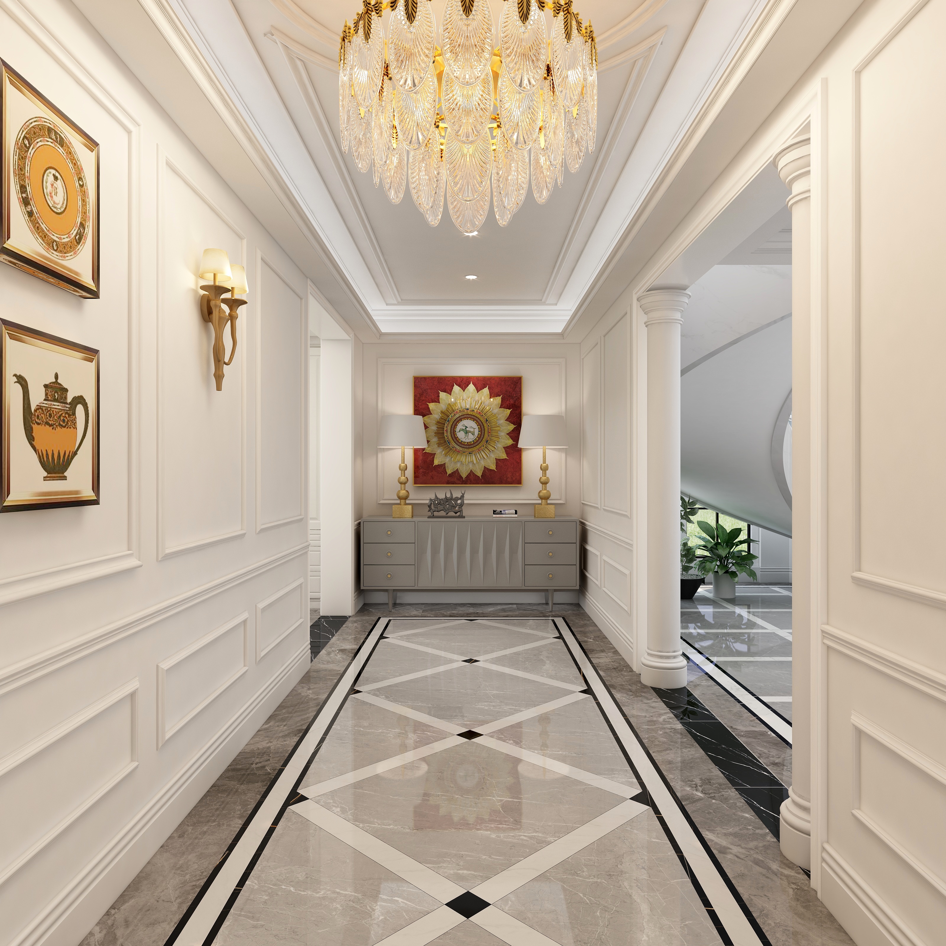 设计师木意-如琢如磨-300平美式轻奢-装修设计方案