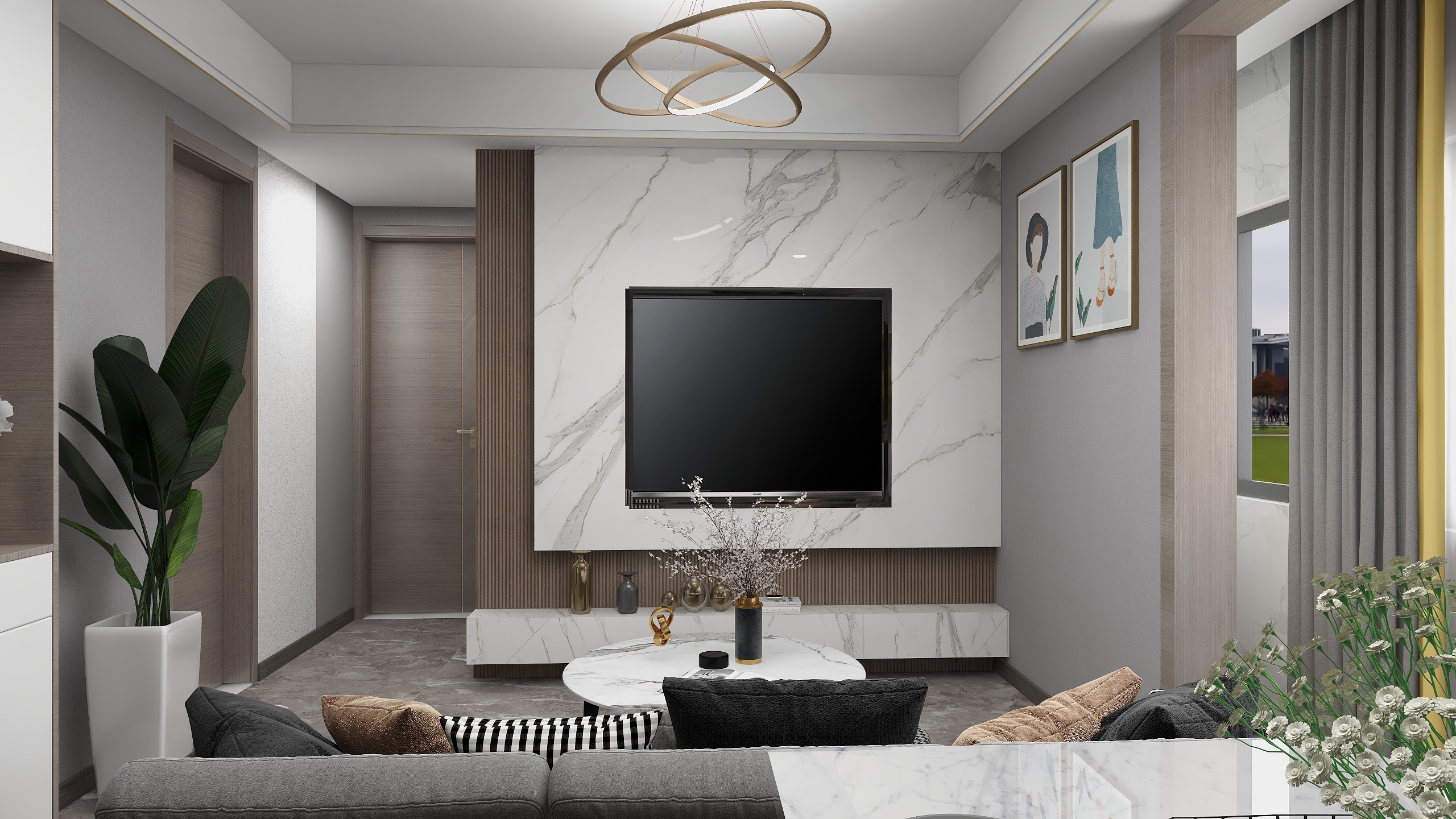 漯河祥瑞居装饰-瑞和园89.50㎡B户型3室2厅1卫-装修设计方案