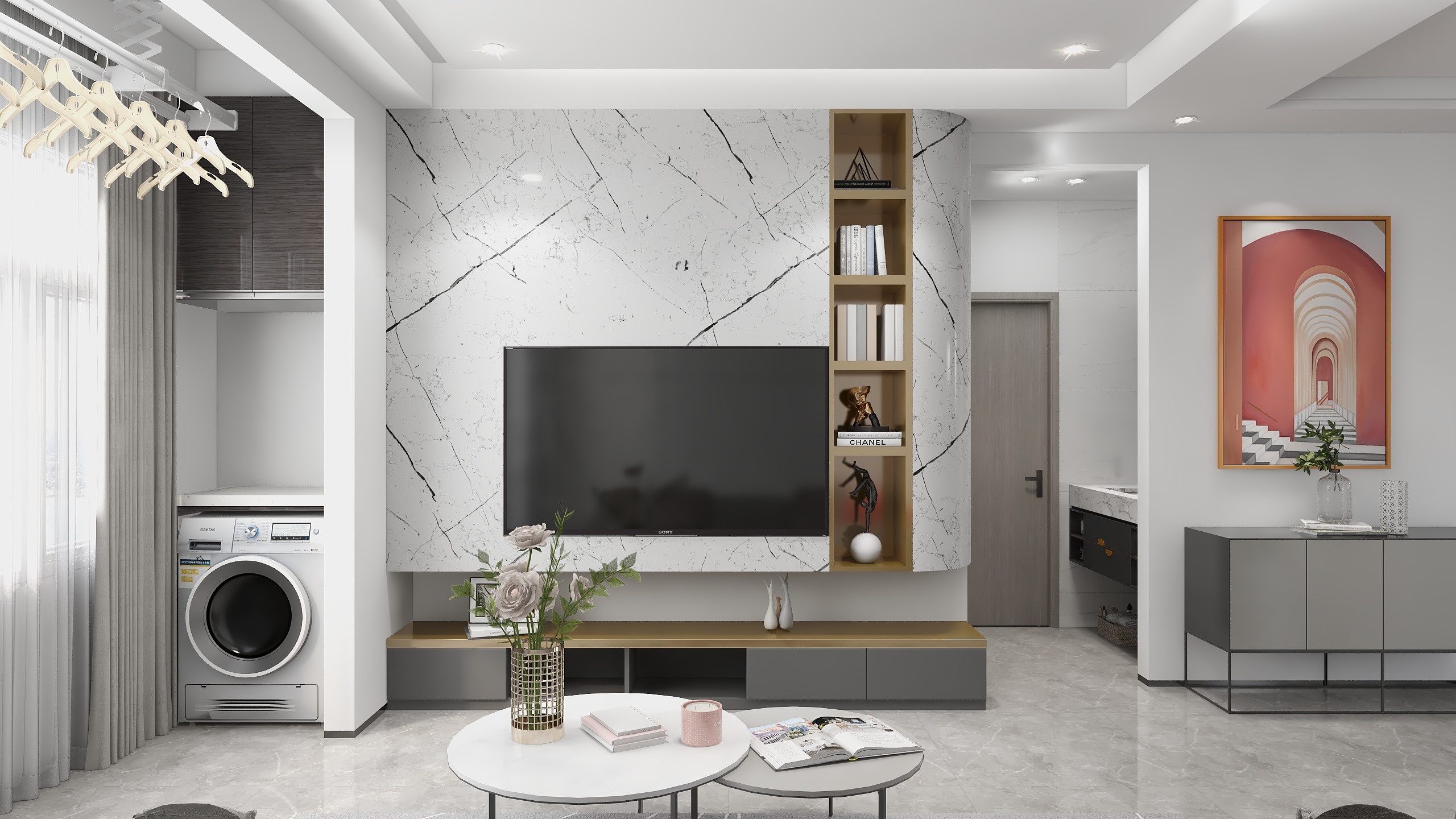 锦尚集品-78方现代三居装修效果图