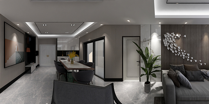 艺莱空间-无主灯设计现代风--副本-装修设计方案