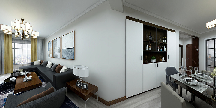 何丹丶-乐府兰亭效果图-装修设计方案