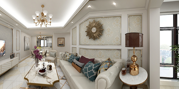 设计师汤大王-御景花园A1户型欧式风格-装修设计方案