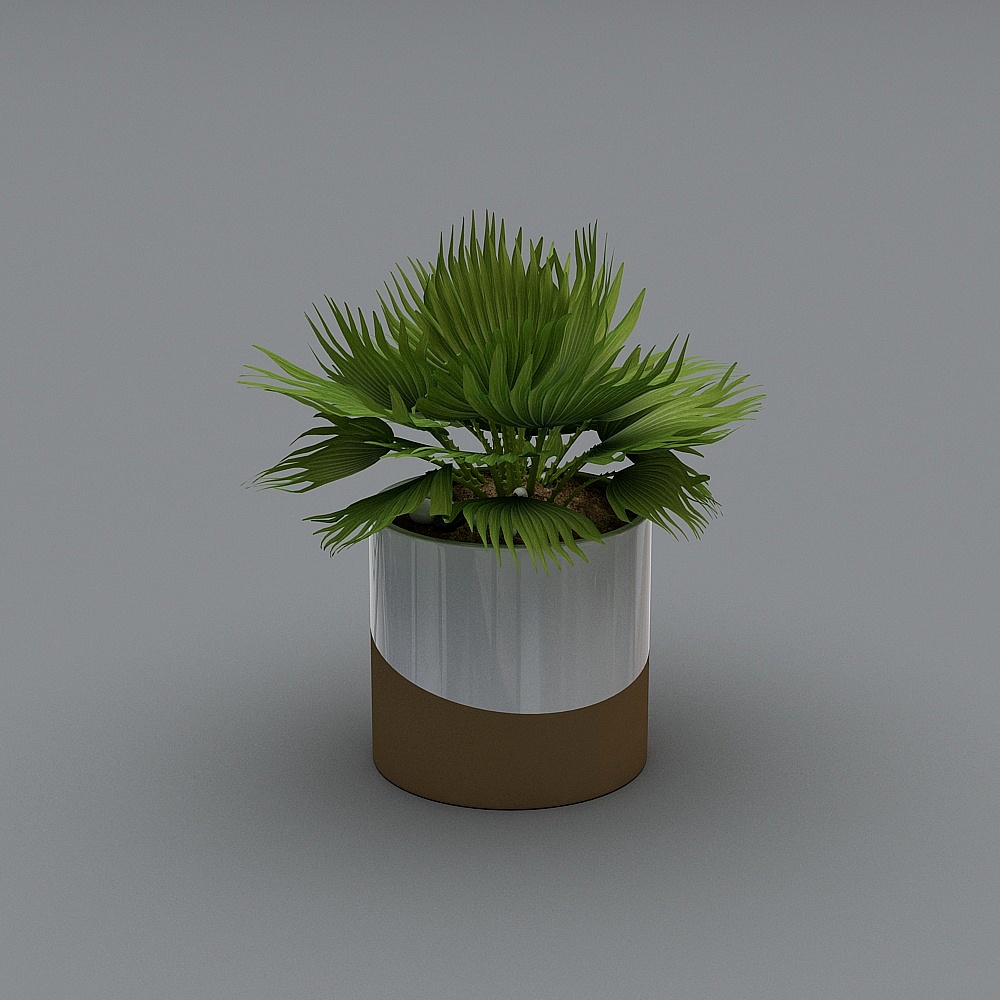 Faux Potted Green Fern Plant