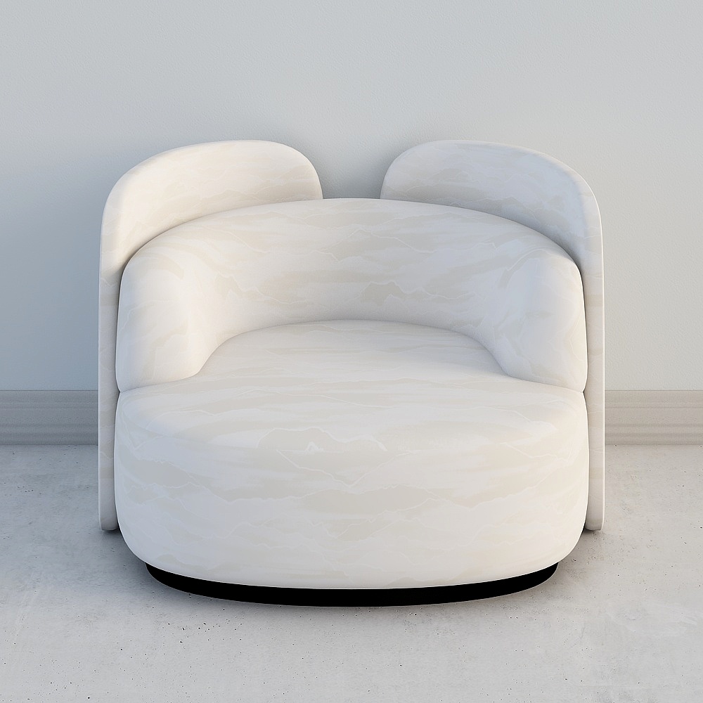 珂图雅居-意式现代-KT-HE-2079-单人沙发3D模型