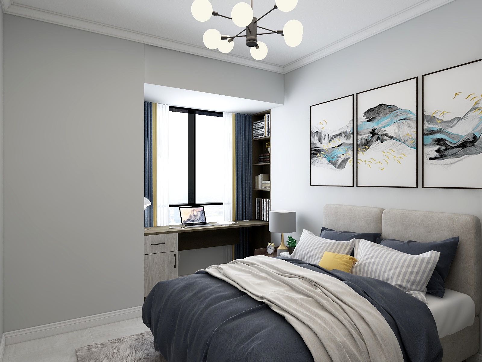 专业室内设计YL-临汾中骏国际社区-4期110㎡-装修设计方案