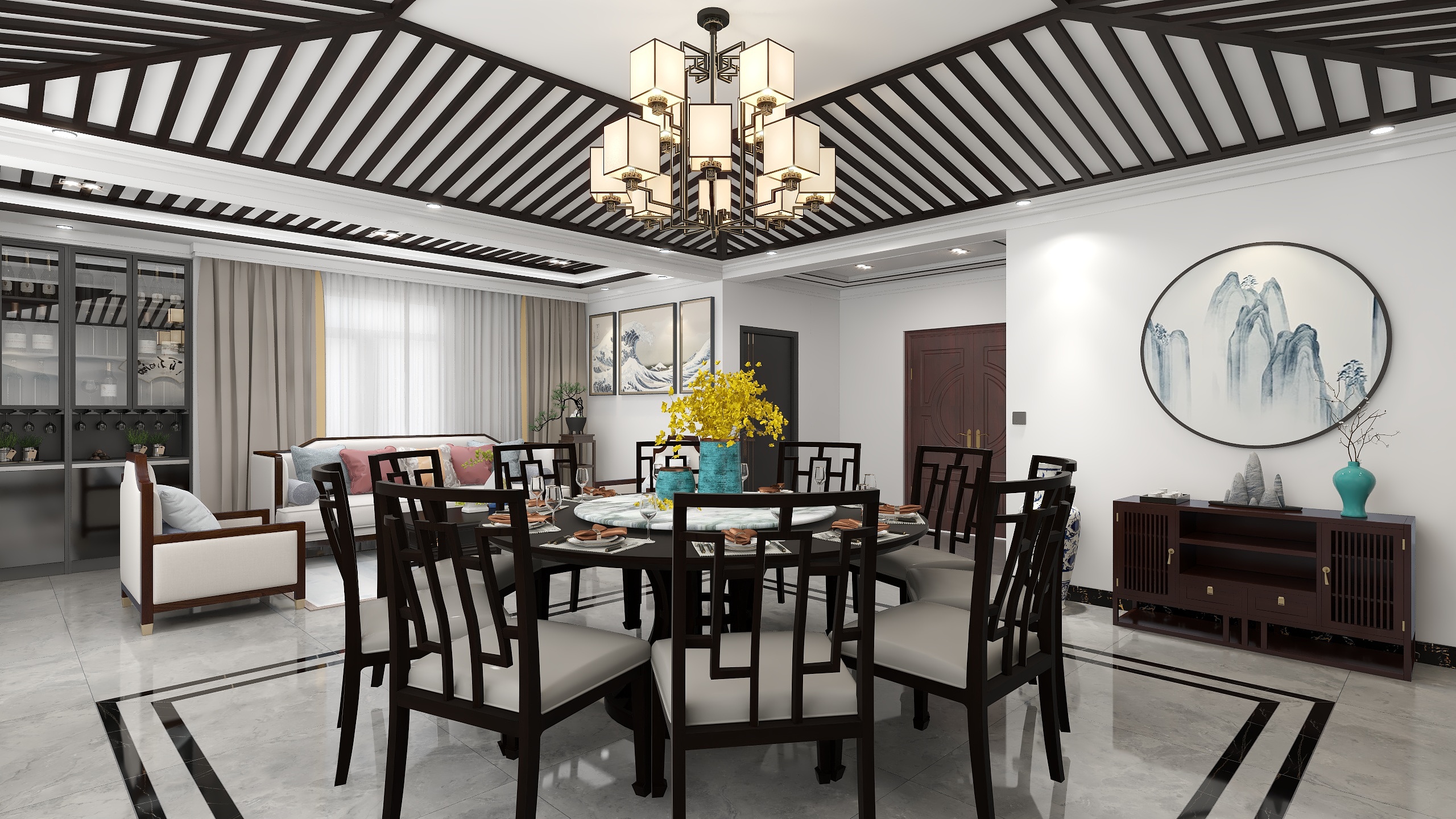 Submarine_wind-尚品之春会所-<16层>-前厅方案2-装修设计方案