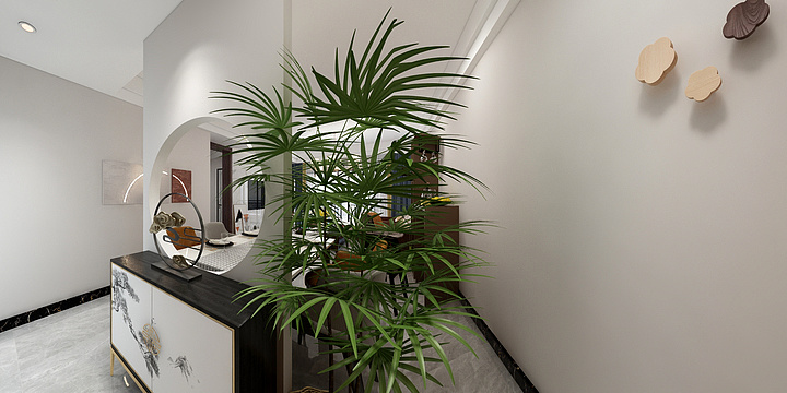 申丽霞-新中式119平3房2卫精装自改-装修设计方案