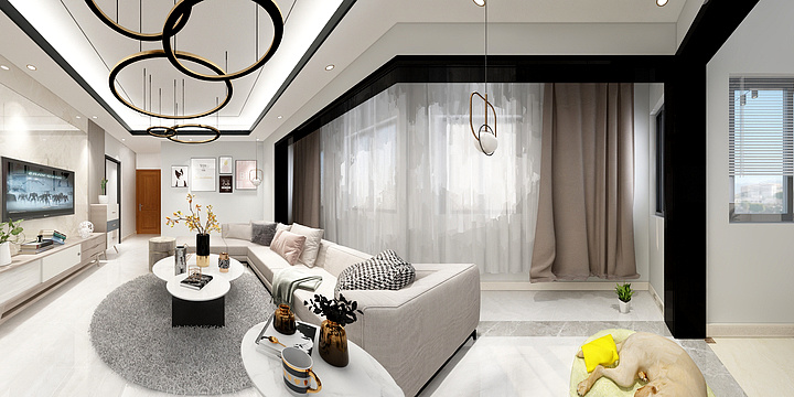 旁观者naDL-瑞和园89.50㎡B户型3室2厅1卫-装修设计方案