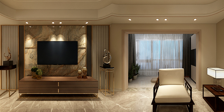 深圳市瑞庭装饰设计工程有限公司-方直星耀国际T14-2202潘女-装修设计方案