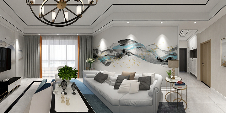 鹿见森-恒泰16-1803效果图-装修设计方案