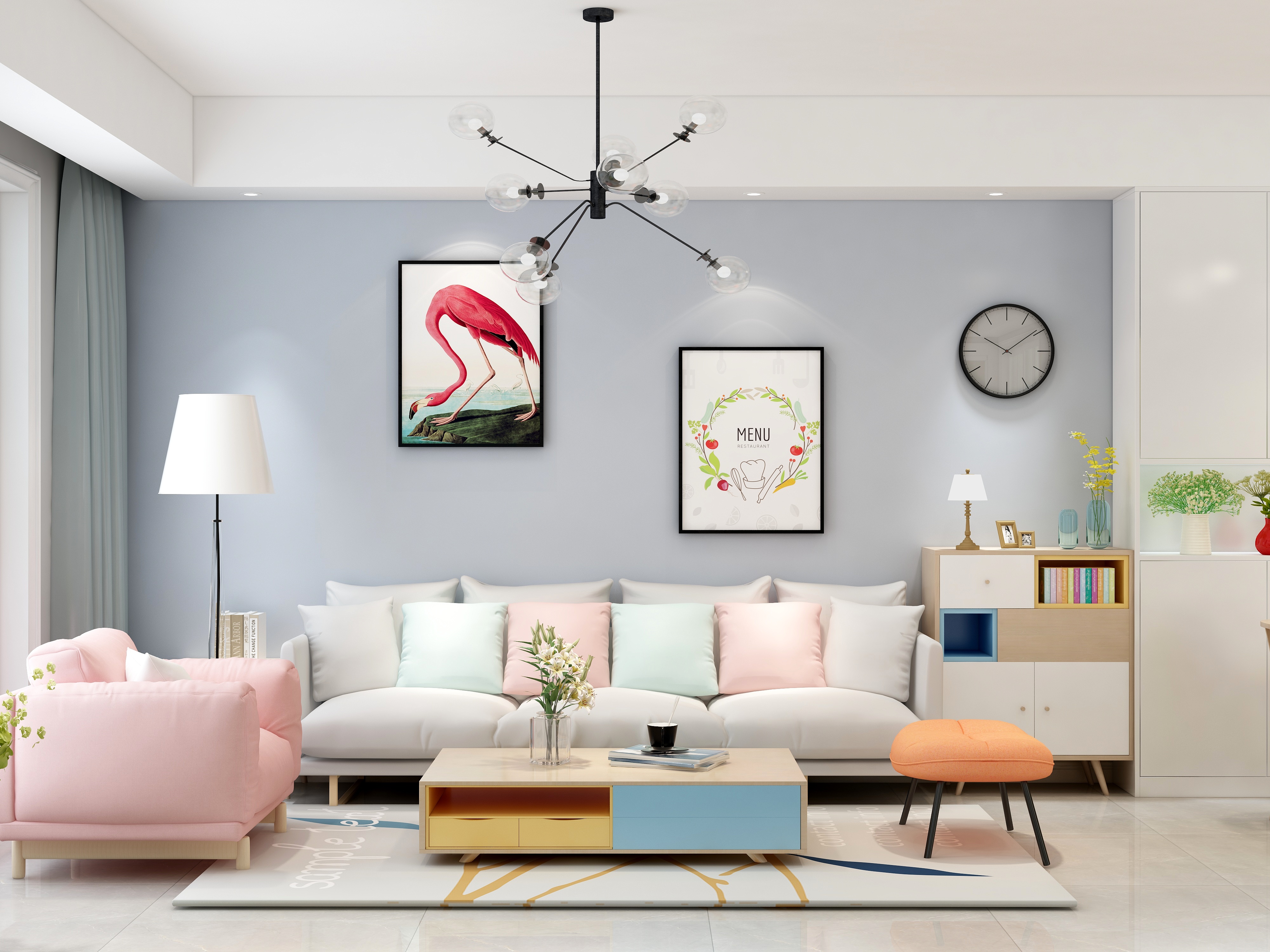 王思力-北海公寓---北欧清新风装修效果图