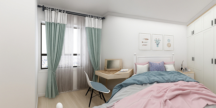 銮龙室内设计-效果图表现-龙山云居2#1701-装修设计方案