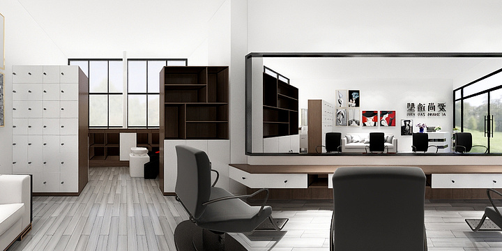 玉竹半夏-理发店-装修设计方案