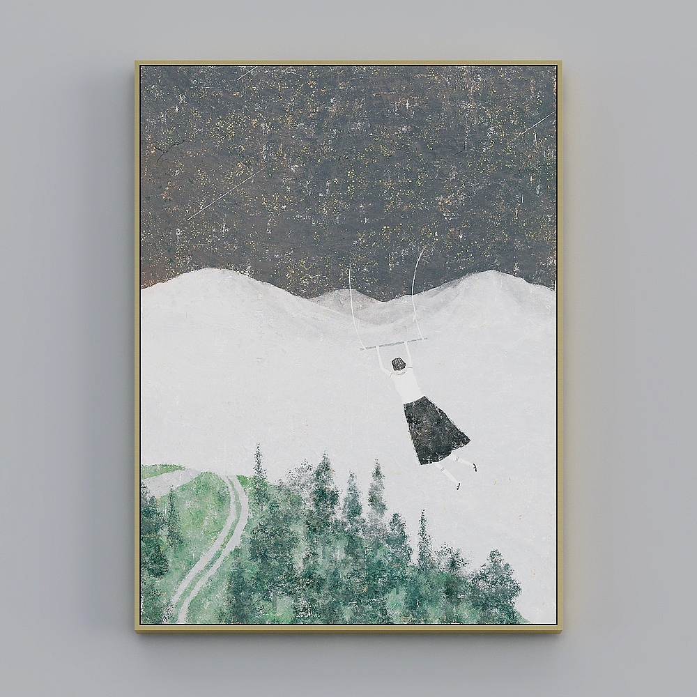 臣萱全屋配画-现代客厅装饰画-单幅-搁浅时光A