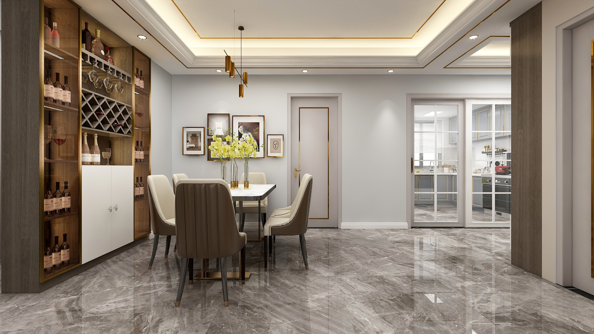 KJL-Z-120平现代4居室装修效果图