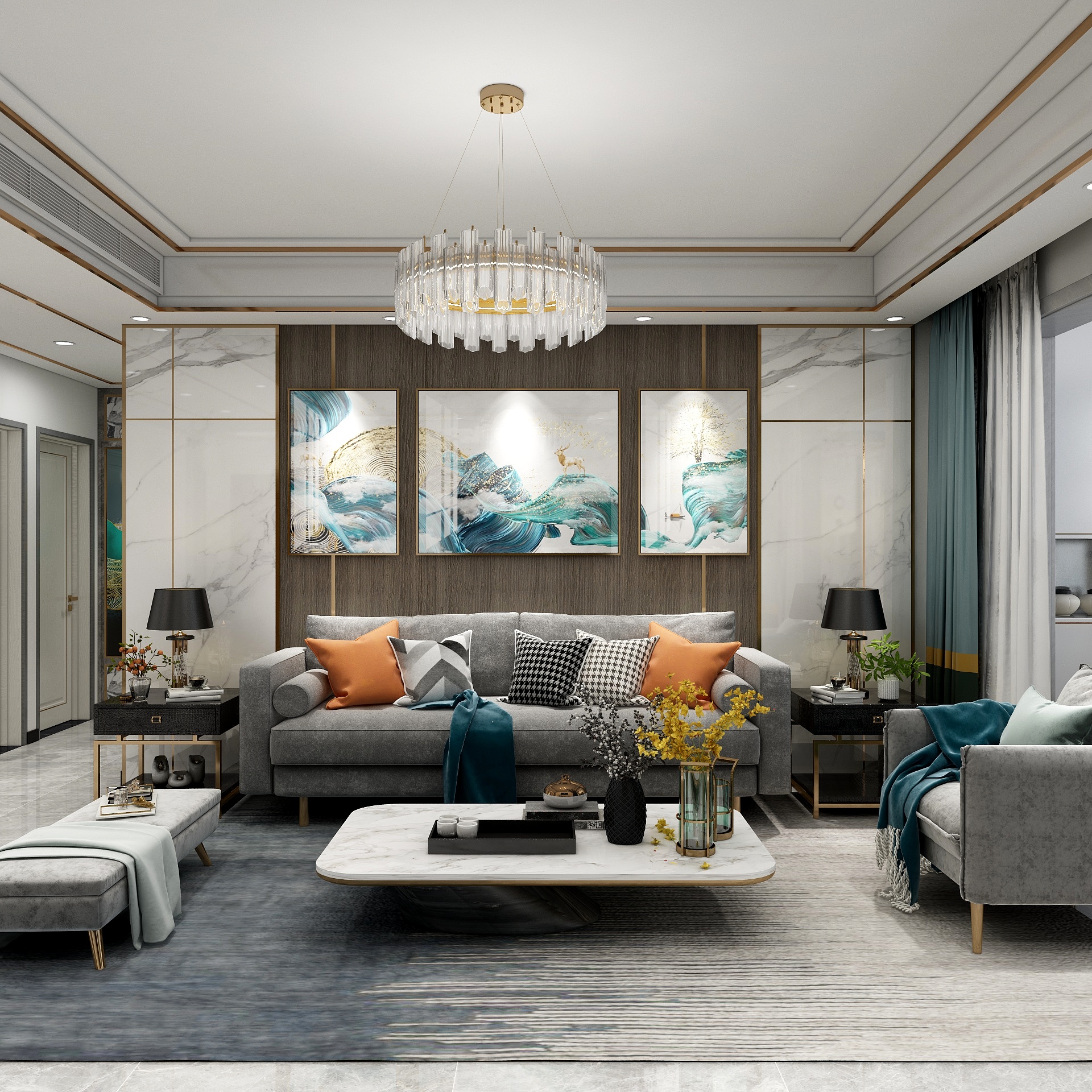 左世帅-【现代轻奢】山东临沂万城花开B6-2-401-装修设计方案