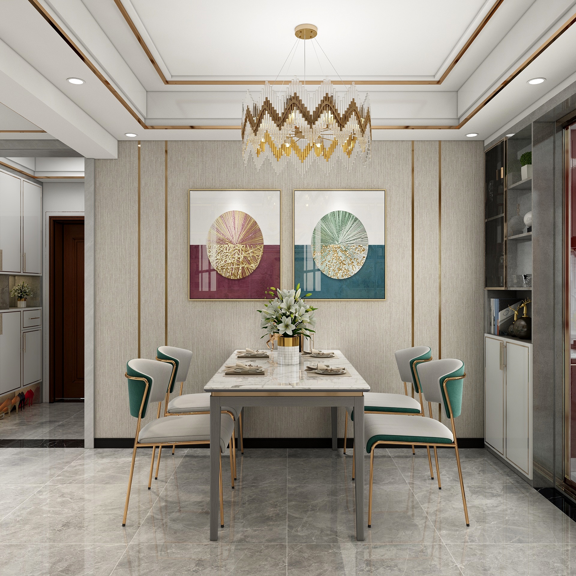 左世帅-现代轻奢146平四房装修效果图