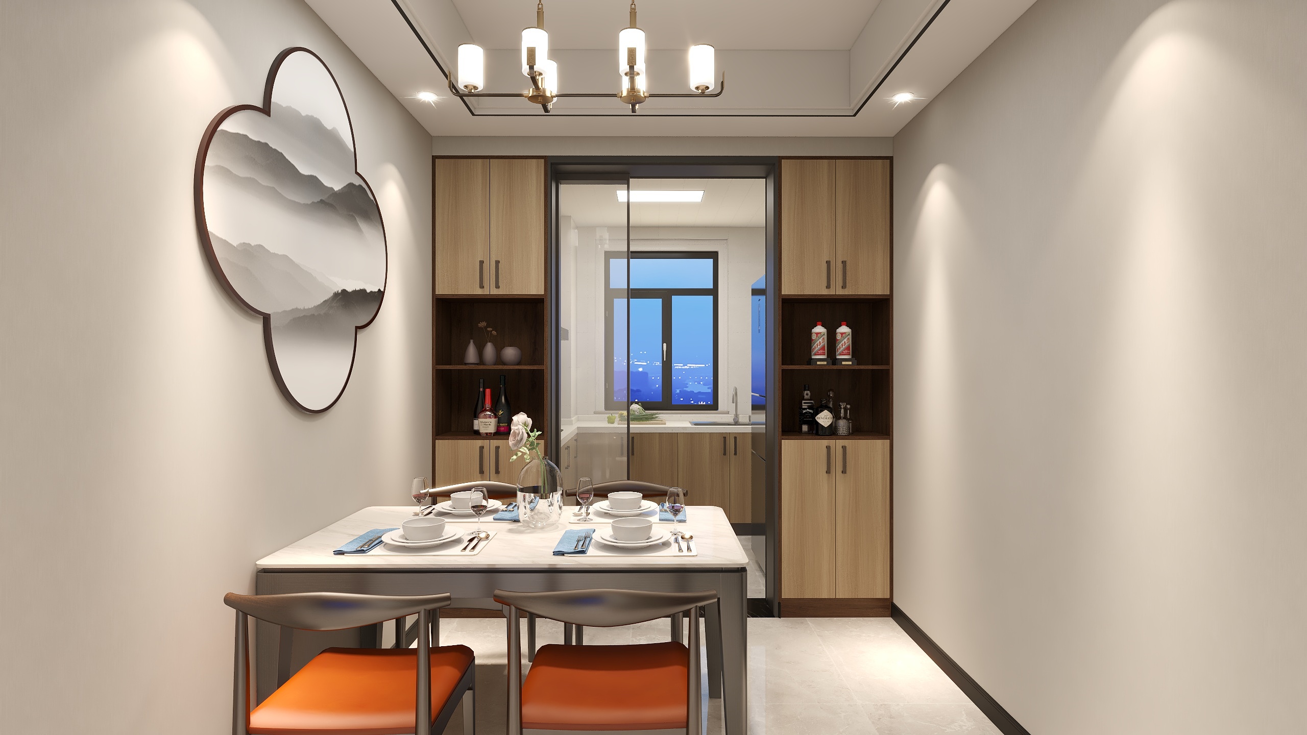 全案设计-陈山-向阳花3.4号楼西户新中式-装修设计方案