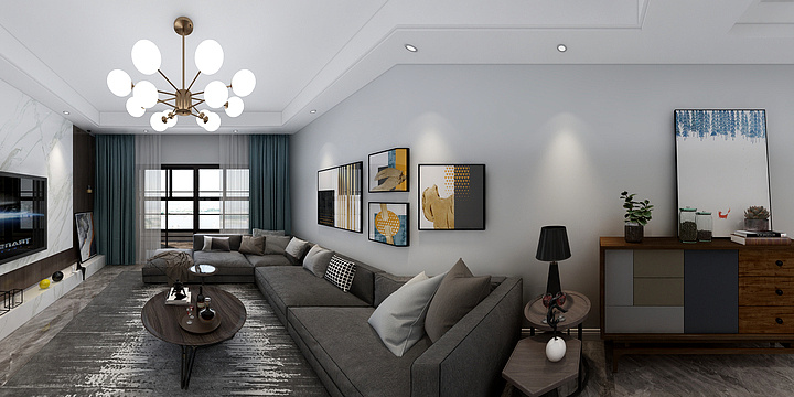 空间设计师姜伟-海棠花园dwg-装修设计方案