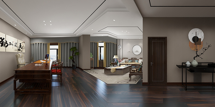 Sky丨_Hui丶-穆总办公室-装修设计方案