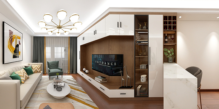 瑞尺全屋定制柜-朵薇拉整体软装-旭辉弘庭-94-装修设计方案