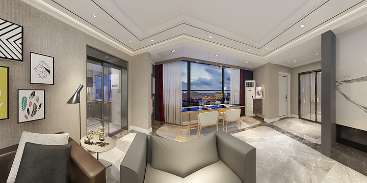 小輝同学-谢姐府邸桃花岛城市花园207栋3楼（赵训辉原创设计）-装修设计方案