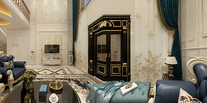 庭艺设计-太平别墅（简欧轻奢）-装修设计方案